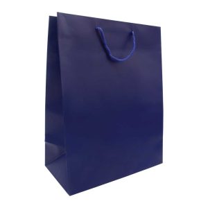 A3 Vertical Blue Paper Shopping Bags - Image 1