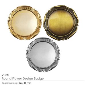 Round Flower Design Logo Badges - Image 7