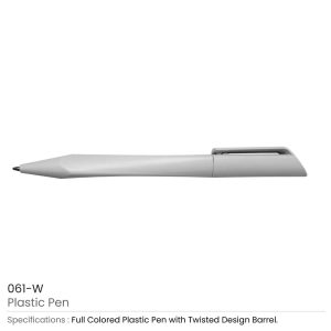 Twisted Design Plastic Pens - Image 4