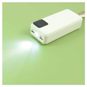Fast Charging Powerbank 30,000 mAh with Flashlight & Leather Strap - Image 5