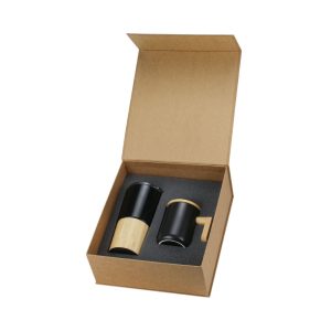 Drinkware Gift Sets with Travel Tumbler & Black Ceramic Mug - Image 1