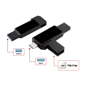 OTG USB with LED Logo 32GB V. 3.0 Type C - Image 4