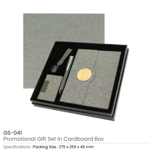Promotional Gift Sets in Black Cardboard Box GS-041 - Image 3