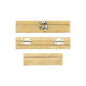 Tool Kit in Bamboo Box with Silver Lock - Image 5