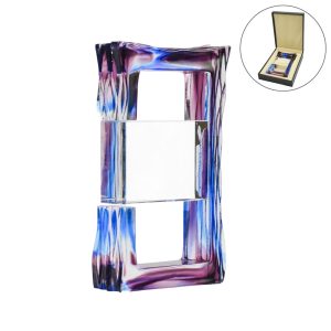 Amethyst Color Crystal Awards in Black Presentation Box