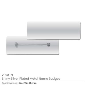 Shiny Gold and Silver Plated Metal Name Badges - Image 5