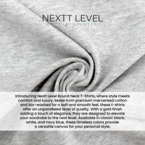 Nextt Level Bio-Washed Round Neck T-Shirts for Men - Image 3