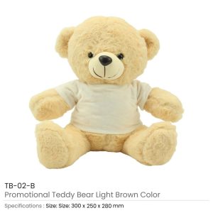Promotional Teddy Bear Toys with Printable White Tshirt - Image 8