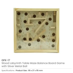 Wooden Maze Board Game with Silver Metal Ball – Labyrinth Balance Puzzle - Image 5