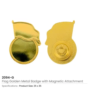 Flag Design Metal Badges with Magnet Attachment - Image 5