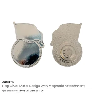 Flag Design Metal Badges with Magnet Attachment - Image 6