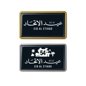 Rectangular Flat Metal Badges with Magnet Attachment - Image 3