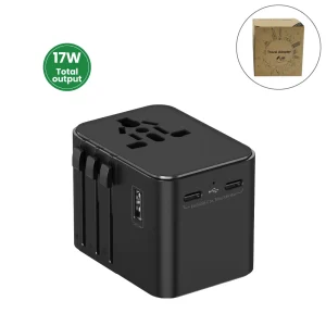 Universal Travel Adaptors, 17W, 2Type C+2USB+AC Port