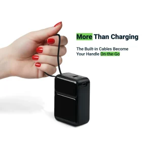Powerbank with Built-in Type-C & Lightning Cables, 20,000mAh, 45W Fast Charging - Image 4