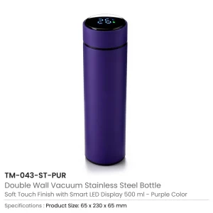Smart Temperature LED Display Bottles in Soft Touch Finish - 500ml - Image 10
