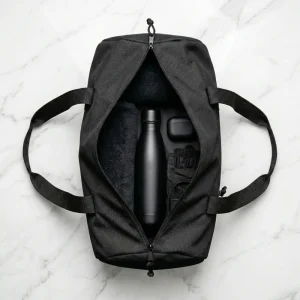 Duffle Gym Bags in Black with Zipper Closure - Image 4